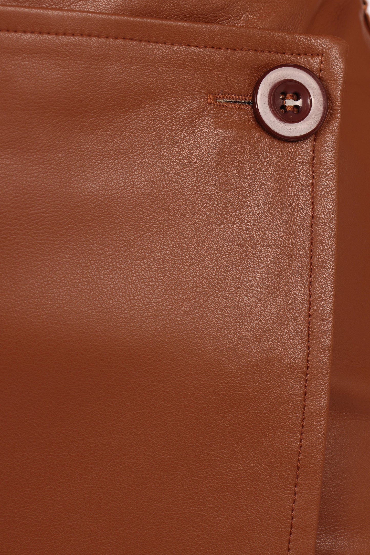 Asymmetric-Overlay Faux Leather Mini Skirt