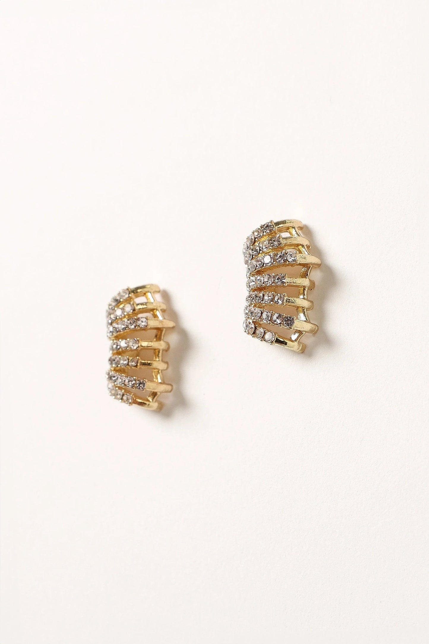 Crystal-Embellished Stud Earrings