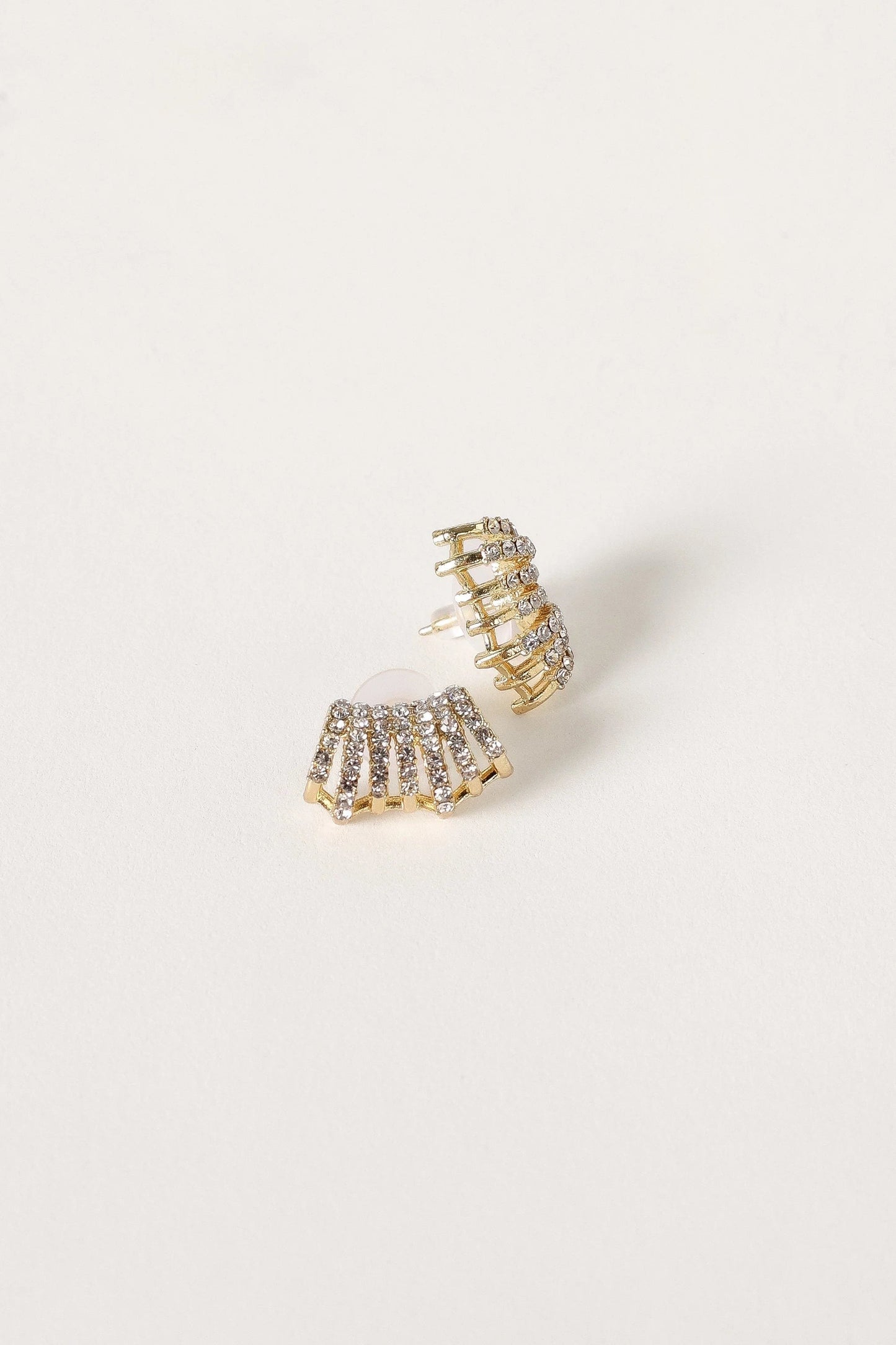 Crystal-Embellished Stud Earrings