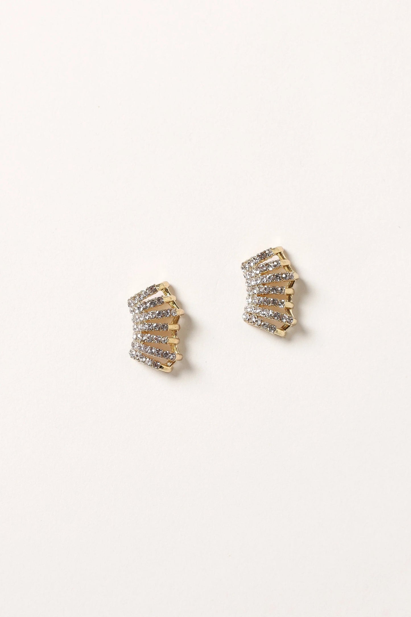Crystal-Embellished Stud Earrings