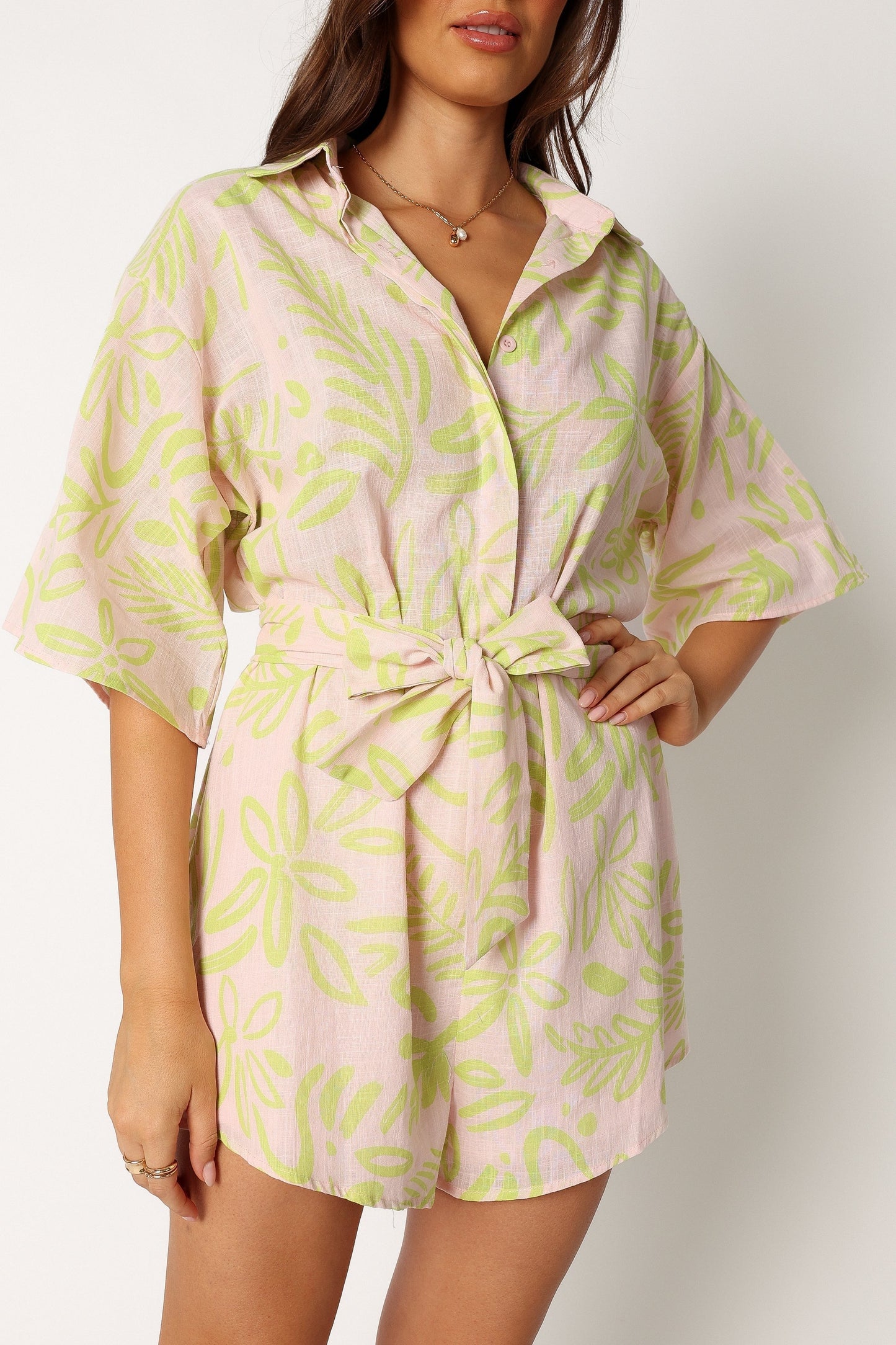 Dolce Tropical Print Romper