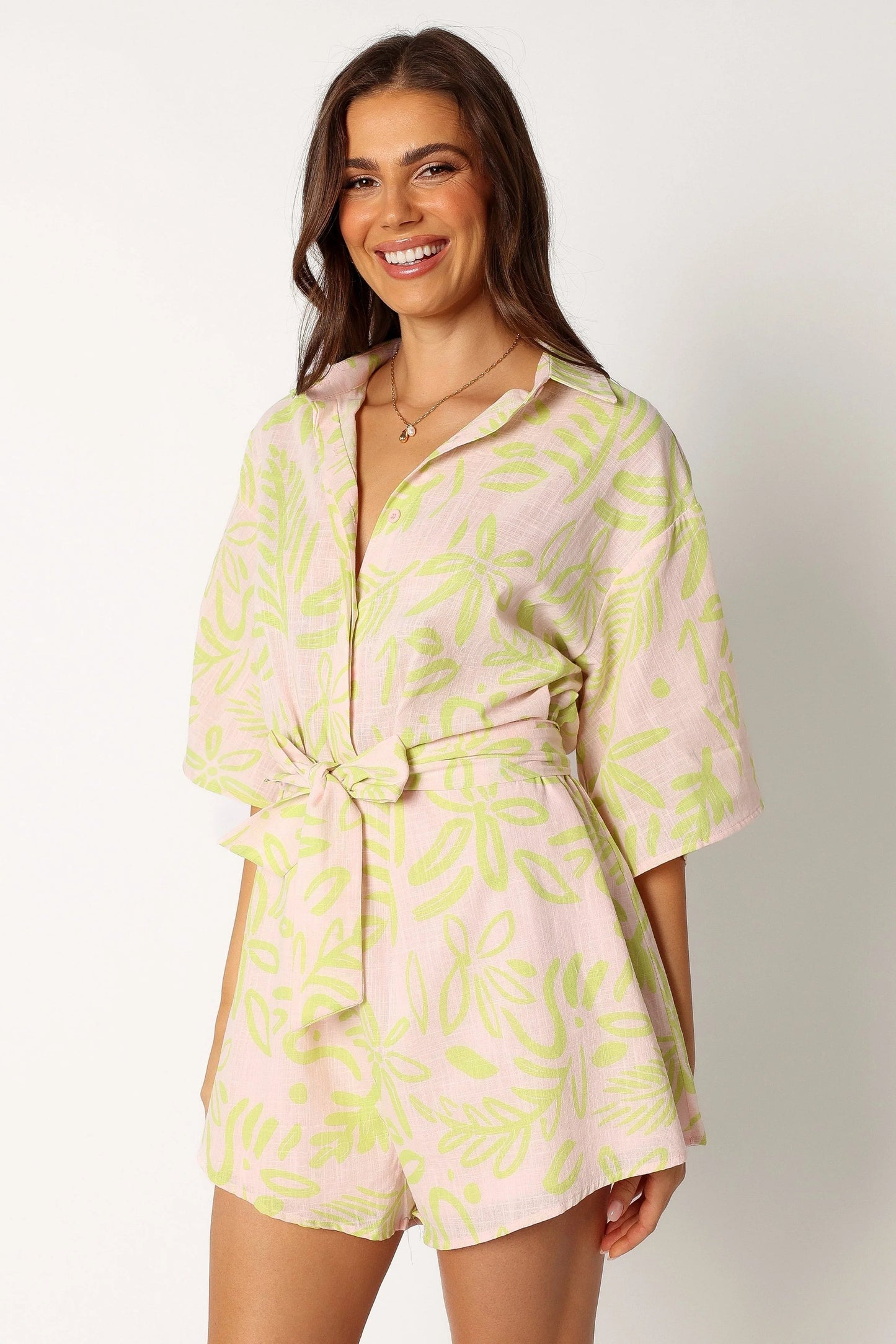 Dolce Tropical Print Romper