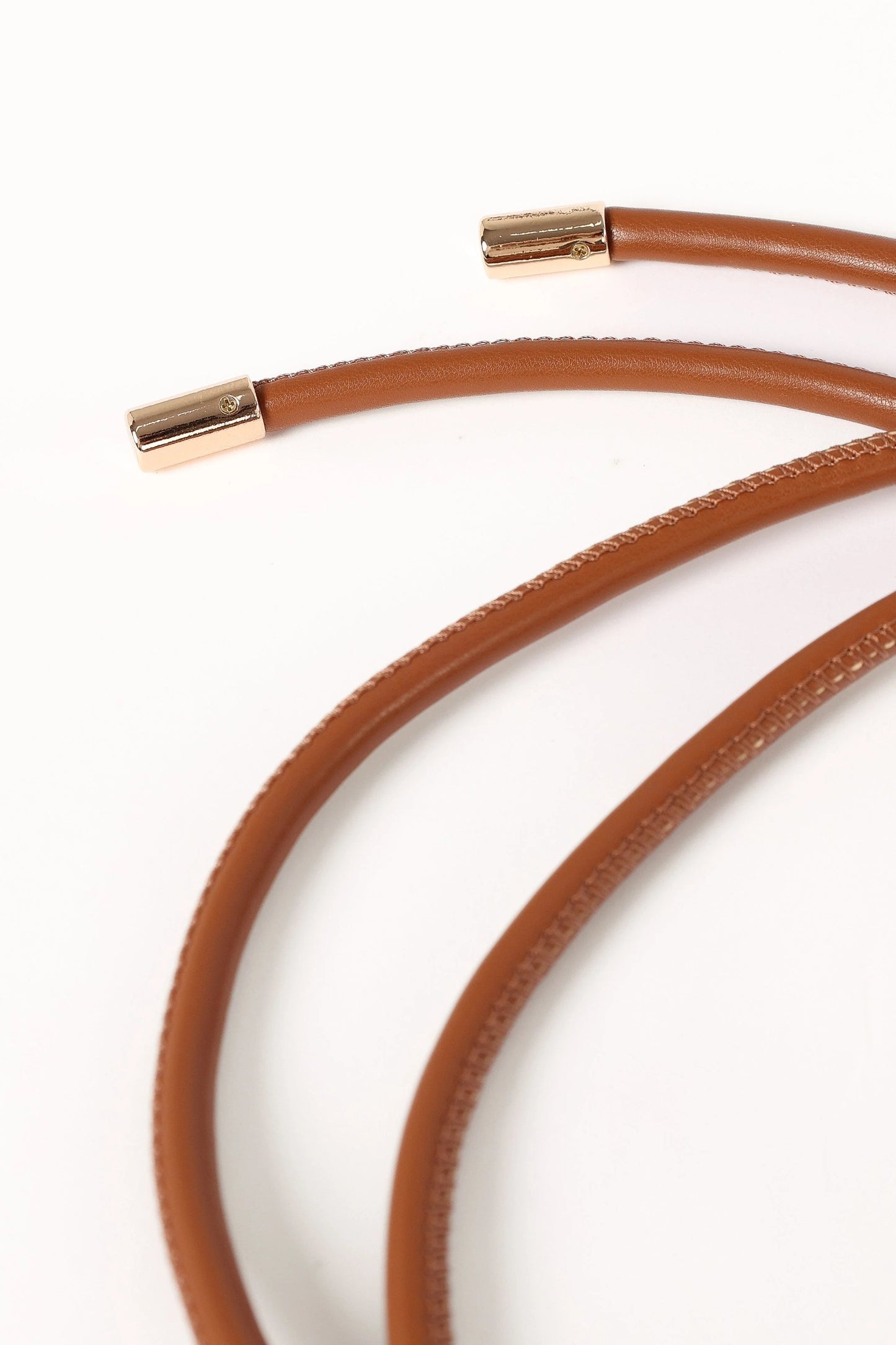 Faux Leather Gold-Clasp Belt