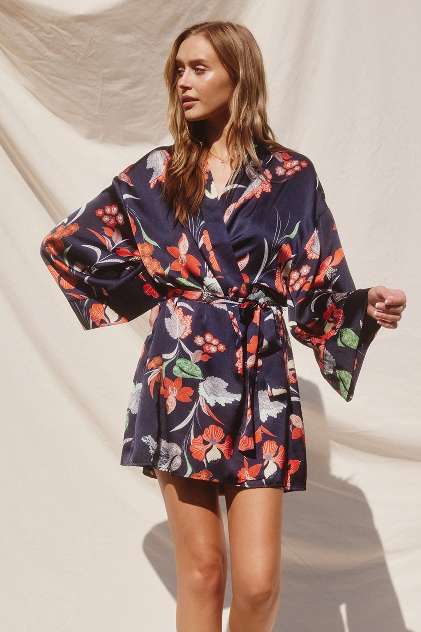 Floral Wrap Mini Dress