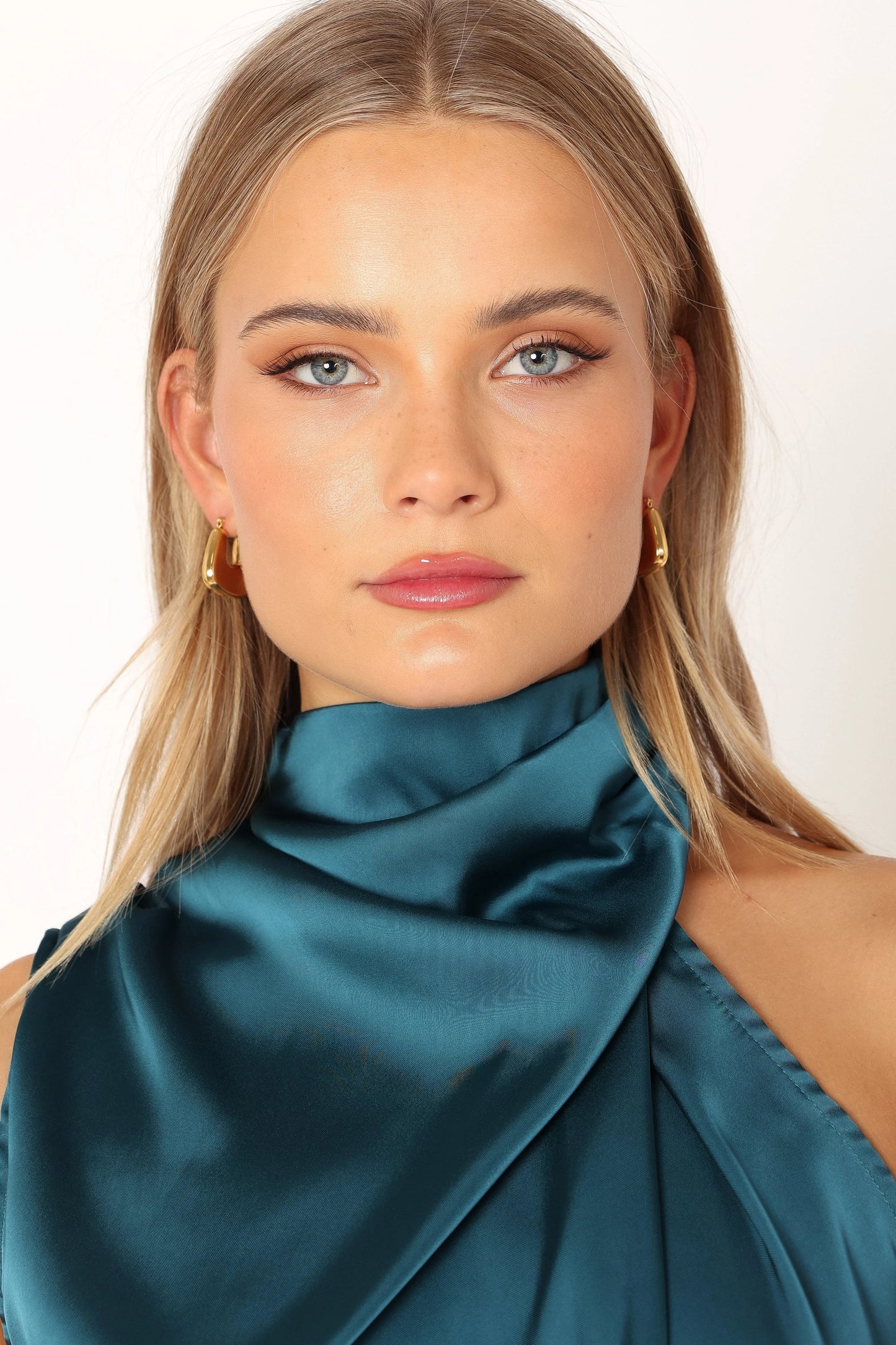 Gold Plated Square Hoop Earrings