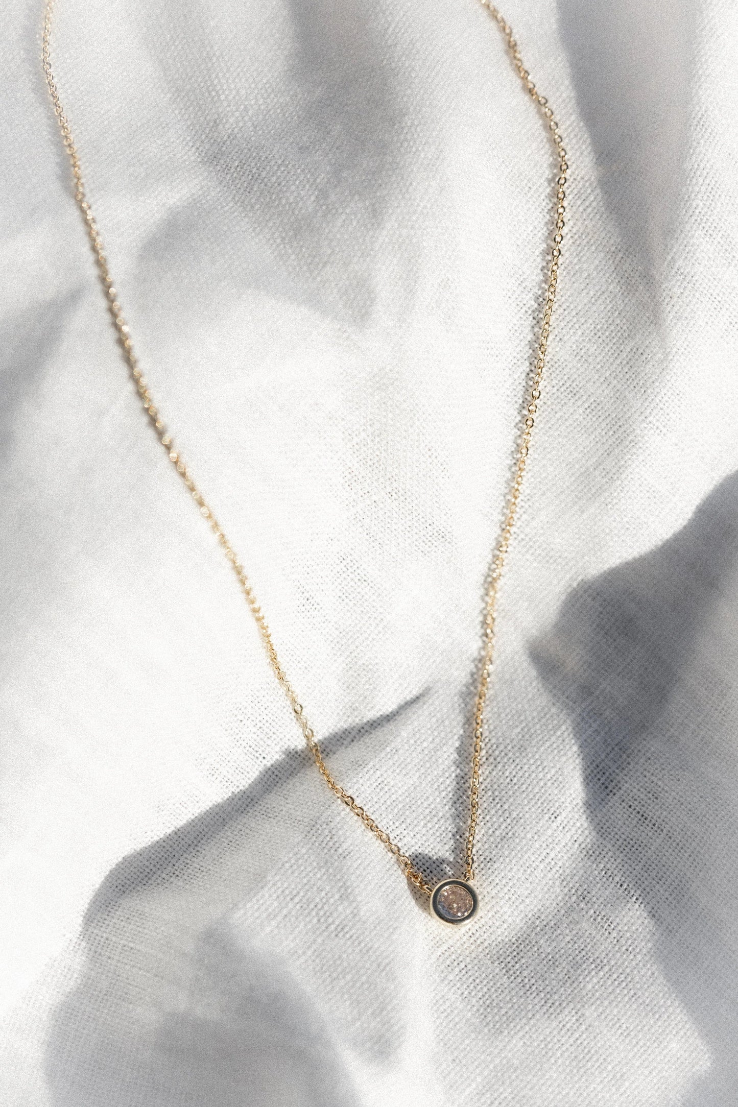 Rhinestone Pendant Gold Chain Necklace