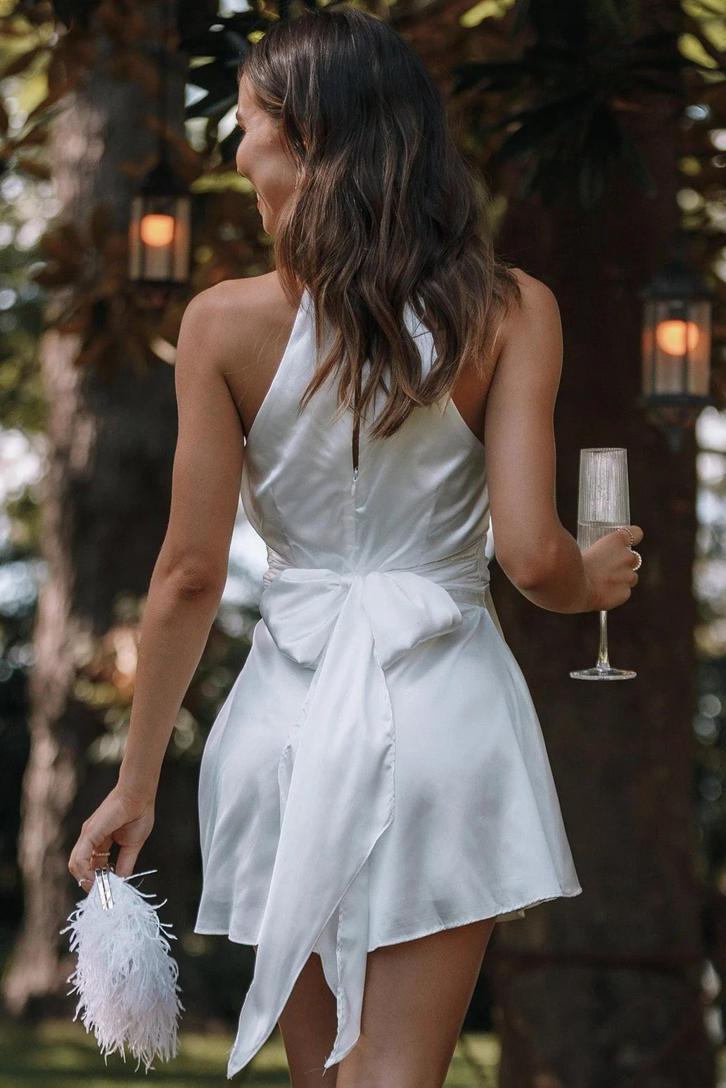 Satin Halter Neck Tie-Waist Romper