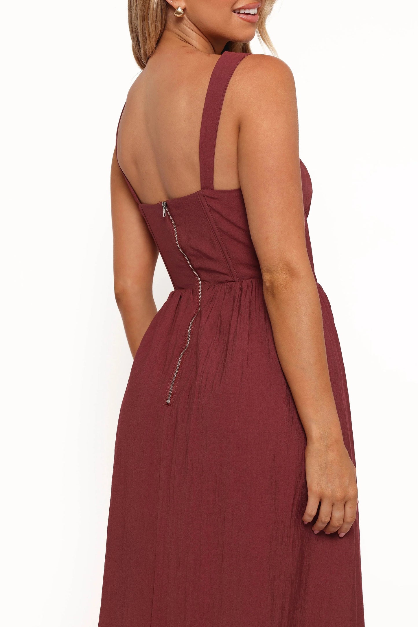Structured Boned Midi Dress