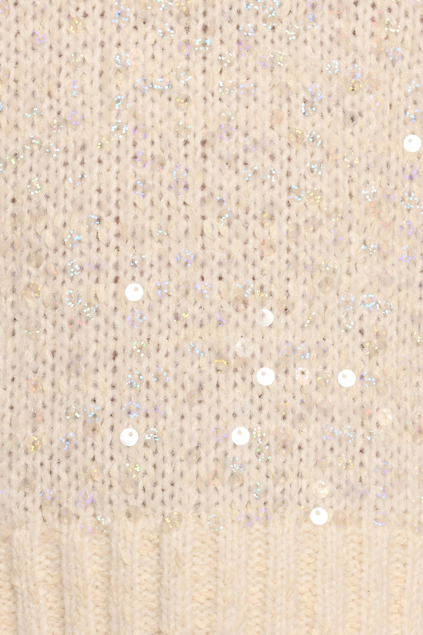Subtle Sequin Crewneck Knit Sweater