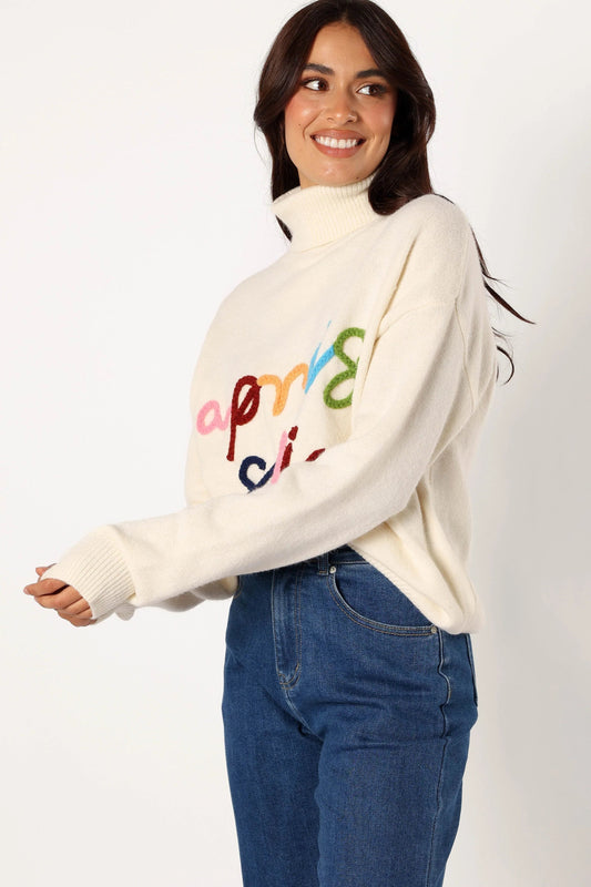 Après Ski Graphic Turtleneck Knit Sweater