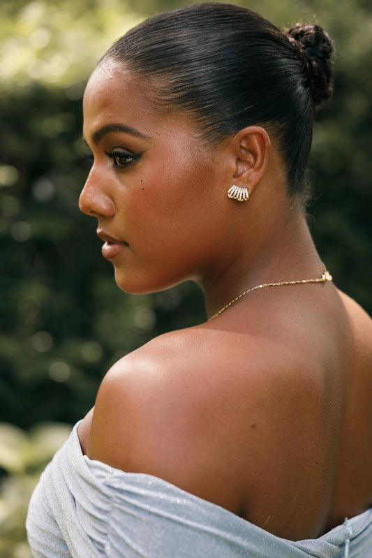 Crystal-Embellished Stud Earrings