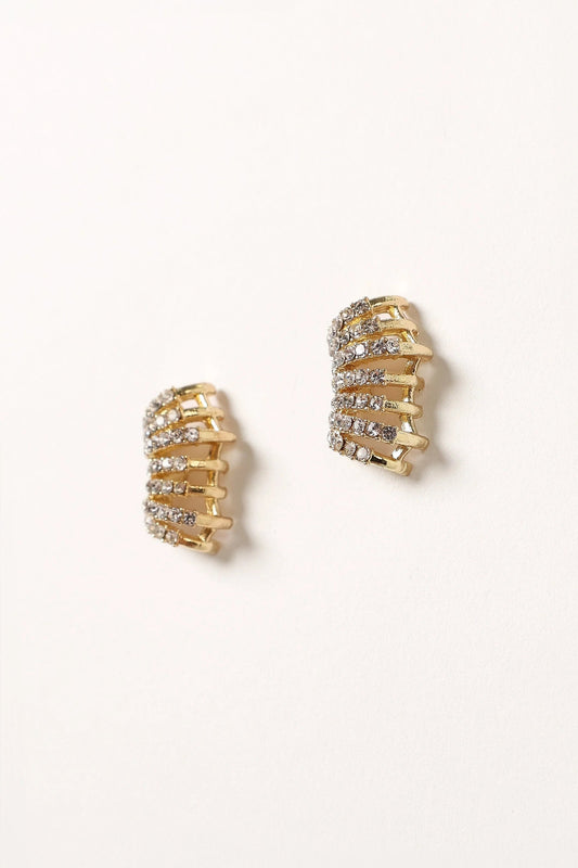 Crystal-Embellished Stud Earrings