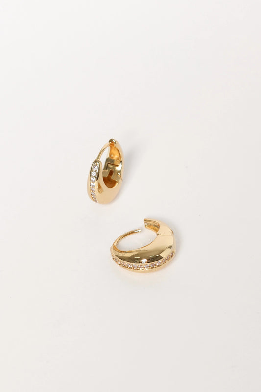 Cubic Zirconia Hoop Earrings