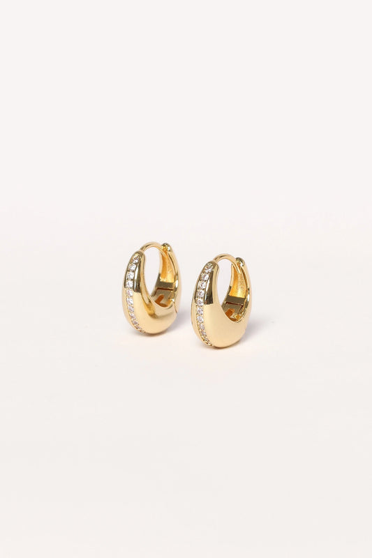 Cubic Zirconia Hoop Earrings
