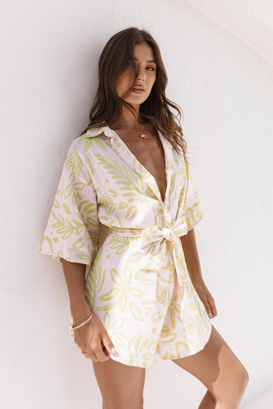 Dolce Tropical Print Romper