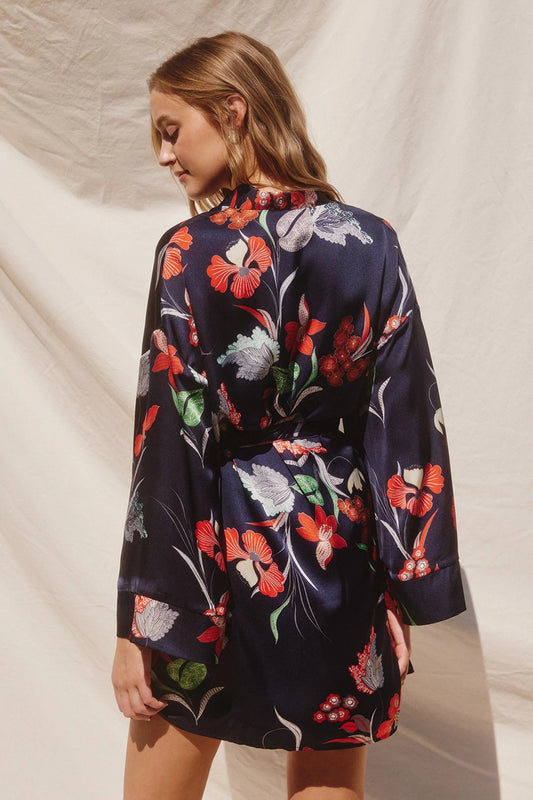 Floral Wrap Mini Dress