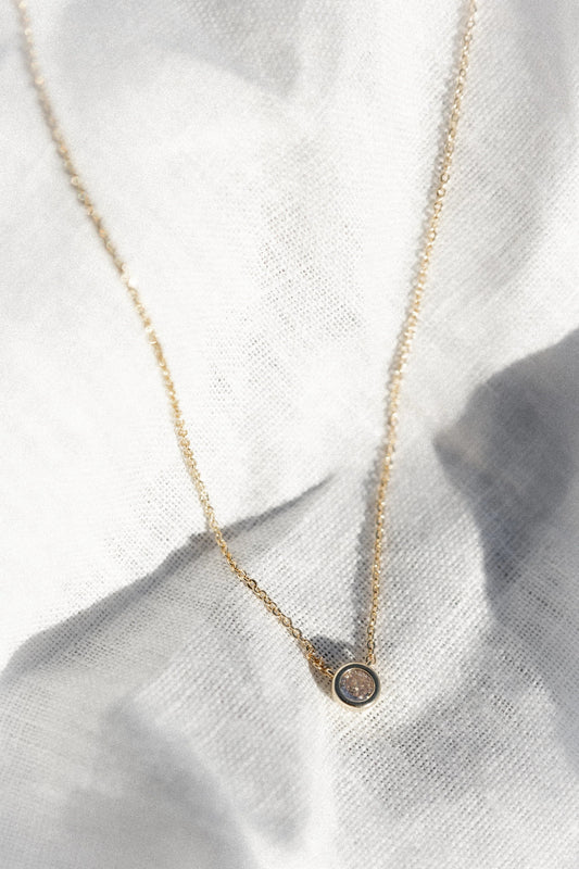 Rhinestone Pendant Gold Chain Necklace