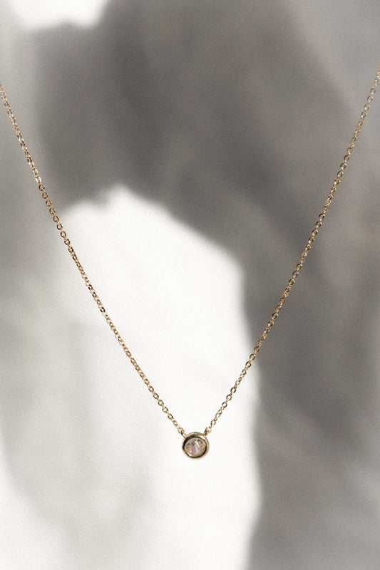 Rhinestone Pendant Gold Chain Necklace