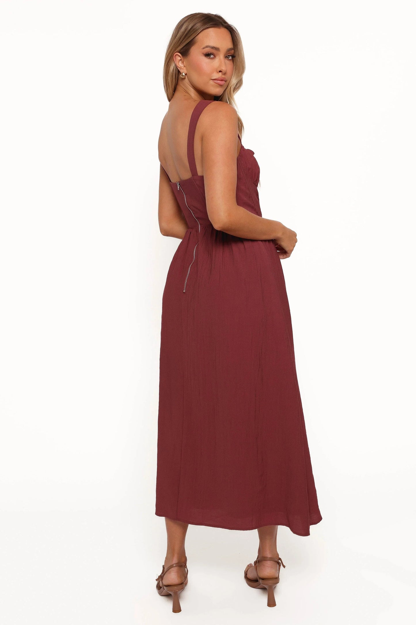 Structured Boned Midi Dress